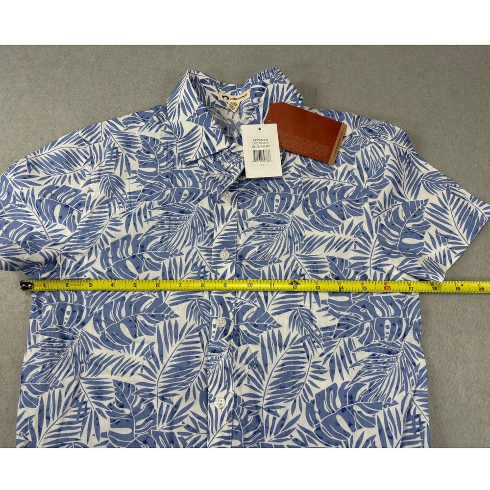 NWT Appaman Boys short sleeve‎ button up size 16 Blue Palms - Picture 5 of 8